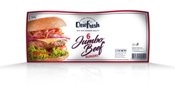 Dewfresh Jumbo Beef Burgers
