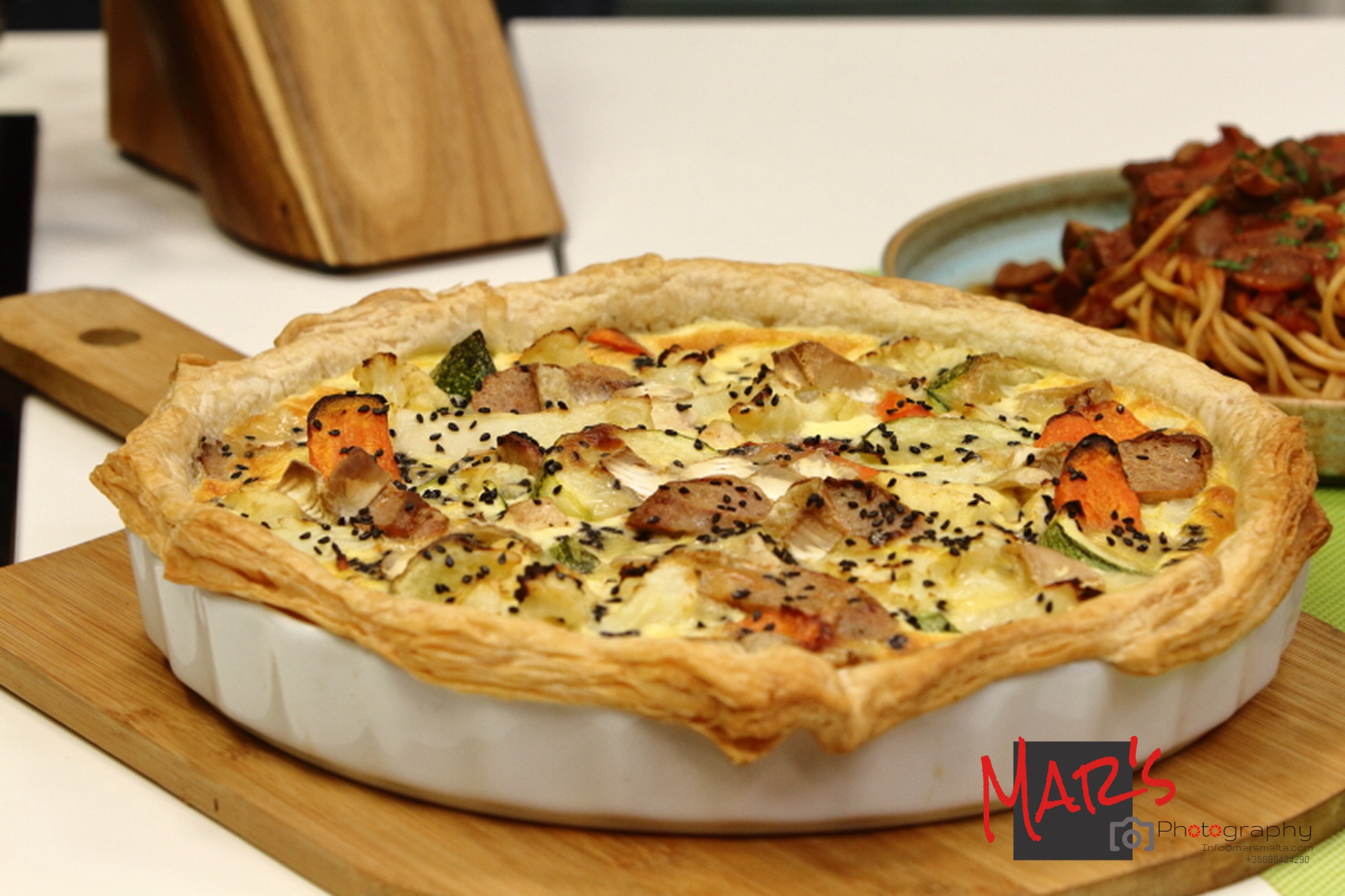 Roast Chicken, Cumberland Sausage & Vegetable Quiche (Chef Aaron) - Dewfresh Products
