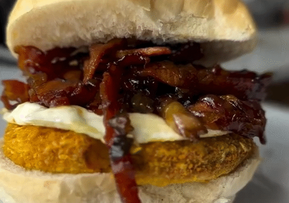 Dewfresh Cornflake Chicken Burger with Bacon Jam