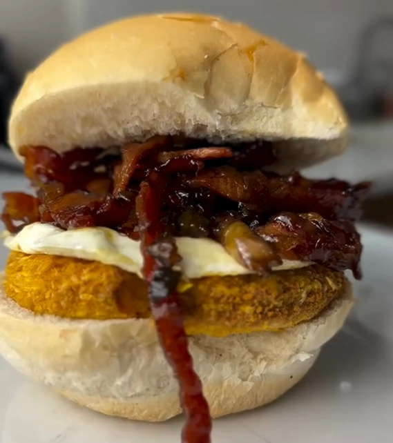 Cornflake Chicken Burger with Bacon Jam - Dewfresh Products