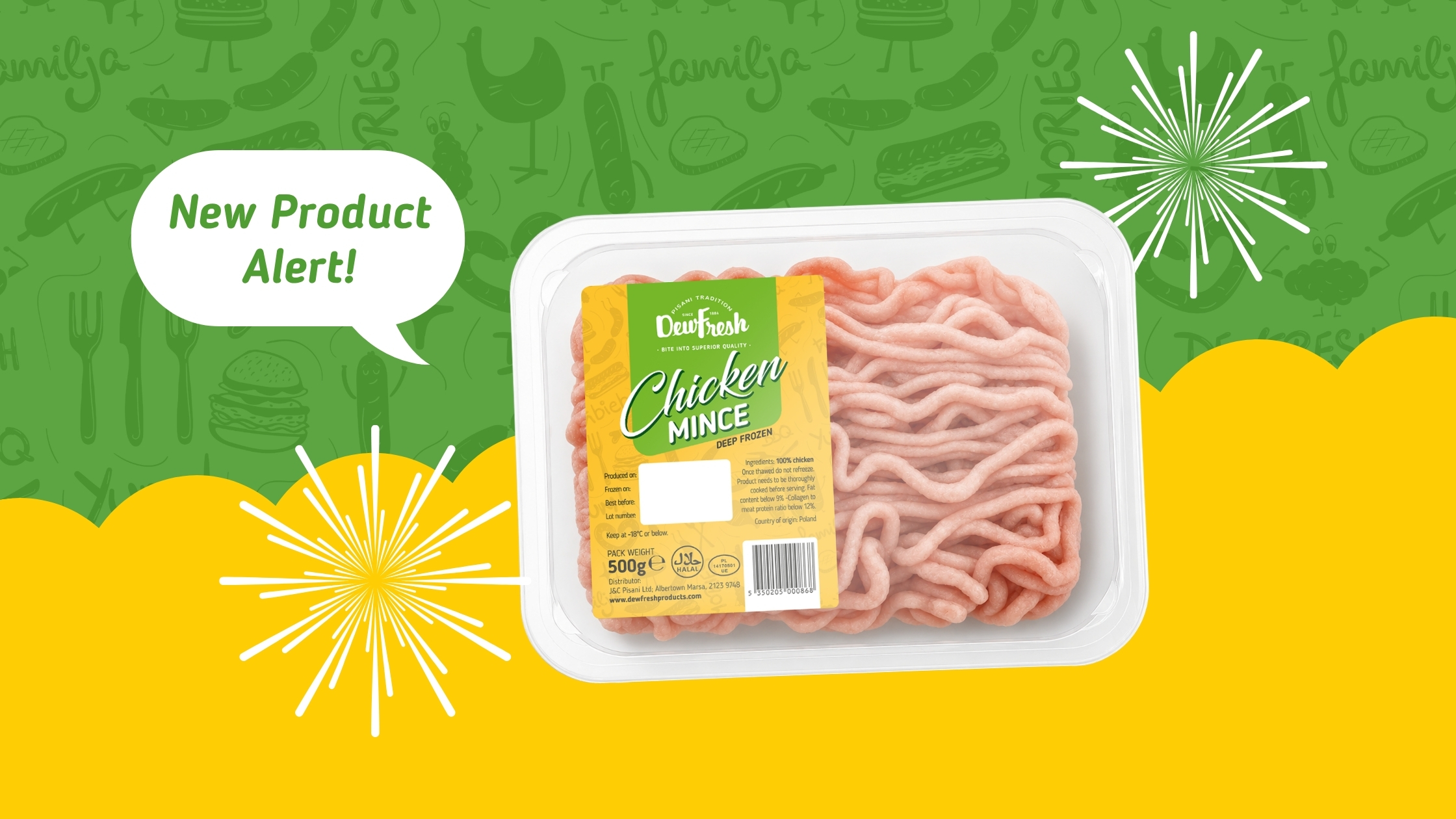 Dewfresh Chicken Mince, Chicken Mince, Chicken, Dewfresh Chicken, Poultry, Frozen Poultry, Frozen Chicken, Frozen products, Frozen Meat, Frozen meat producer, Frozen meat production